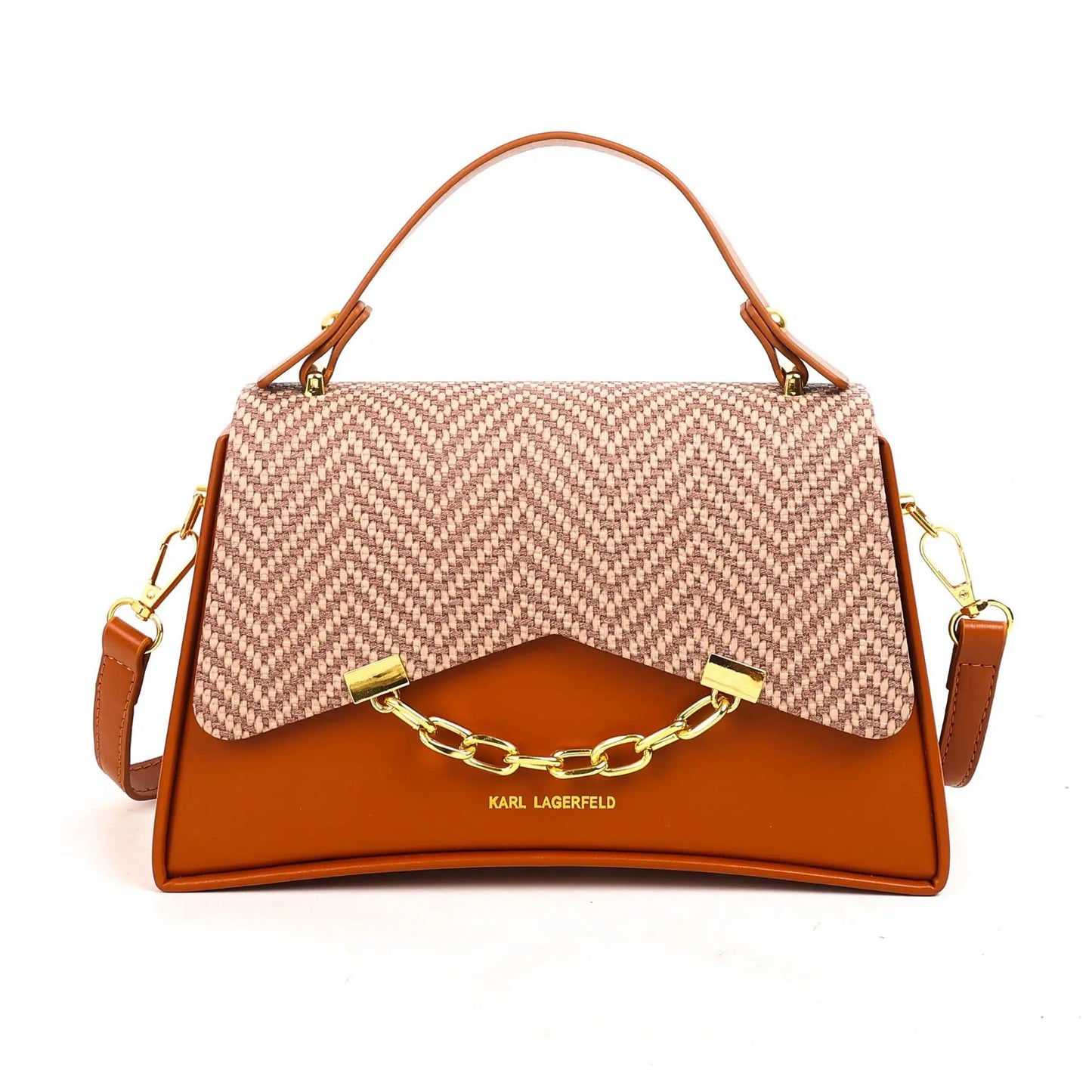 New Trendy and Versatile Box Pattern Handbag for Women High-quality Small Shoulder Bag PU Material Cover Closure Women's Bags