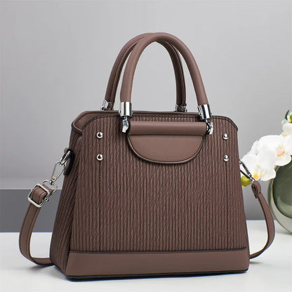 New hand-held women's bag simple casual and versatile cross-body bag large-capacity textured mom shoulder bag