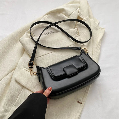 2024 New Fashion Women Designer Bags Leather Pu Shoulder Bag Handbag Solid Splicing Color Stylish Bags for Women