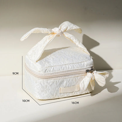 Large Capacity Fresh Candy Color Portable Customized Cosmetic Bag Simple Style Polyester Storage Bags Zipper Fashionable