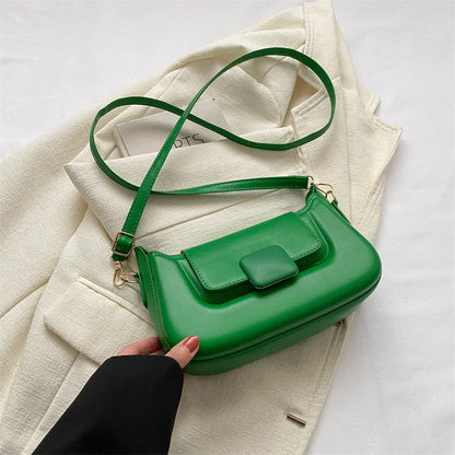 2024 New Fashion Women Designer Bags Leather Pu Shoulder Bag Handbag Solid Splicing Color Stylish Bags for Women