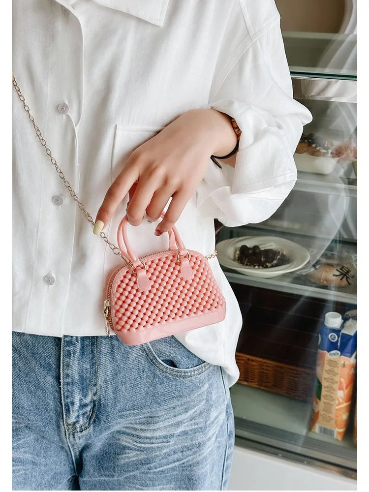 Advanced High-quality Multi-color Frame PU Waterproof Women's Fashionable Zipper Crossbody Handbag with up 1L Capacity Wholesale