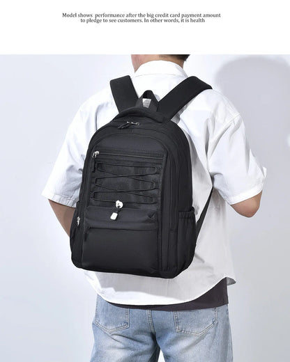 New Fashion Polyester Waterproof Casual Student Backpack Oxford Cloth Traveling Large Capacity Versatile Backpack Design
