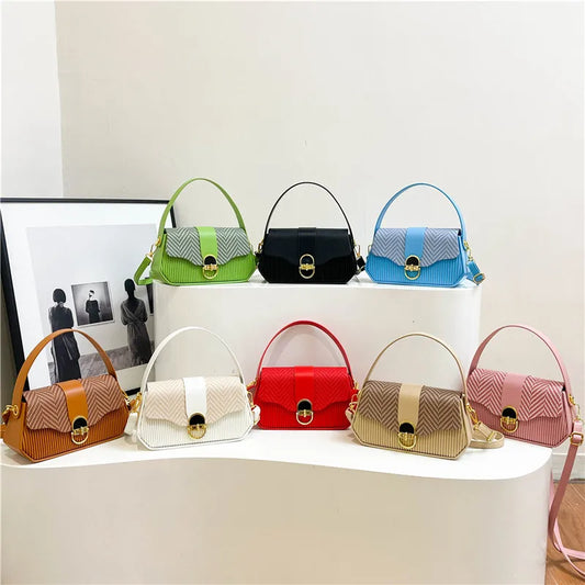 2025 New Fashionable Candy Colored Handbag Women Bags Designer Women's Underarm Bag Portable with Rainbow Colors