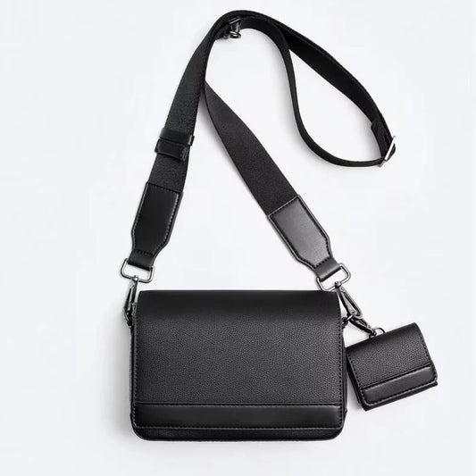 2025 Spring/Summer New Trendy Men's Bag Casual and Versatile Men's Cross-body Bag  Small Square Pattern Durable Bags for Men