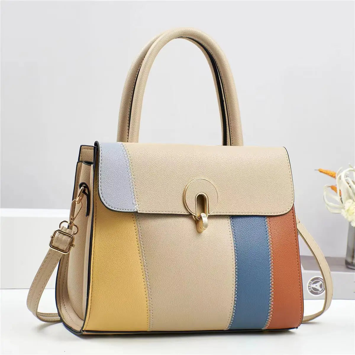 Women's New Colorful PU Handbag  Large Capacity Luxury Crossbody Bags Cute and Versatile Fashion Bags for Women