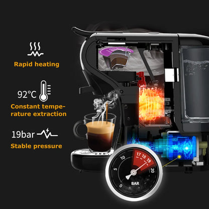 HiBREW Coffee Machine 19 Bar 4in1 Hot & Cold Multiple Capsule