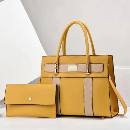 New Contrasting Color Simple and Versatile Women Bag Large-capacity Cross-body Parent-child Bag Handbags Designer Handbags Women