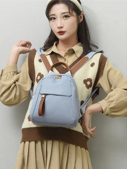 New Korean Soft Leather Backpack for Women Fashion Travel Mini Backpack Women High Quality Bag Wholesale