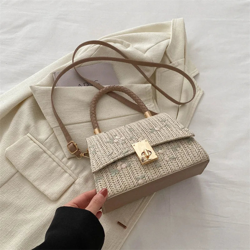 Simple Fashion Lady Bag for Women 2025 Style  Casual Western Style Shoulder Lock Hread Sewing Thread Women Purses and Handbags