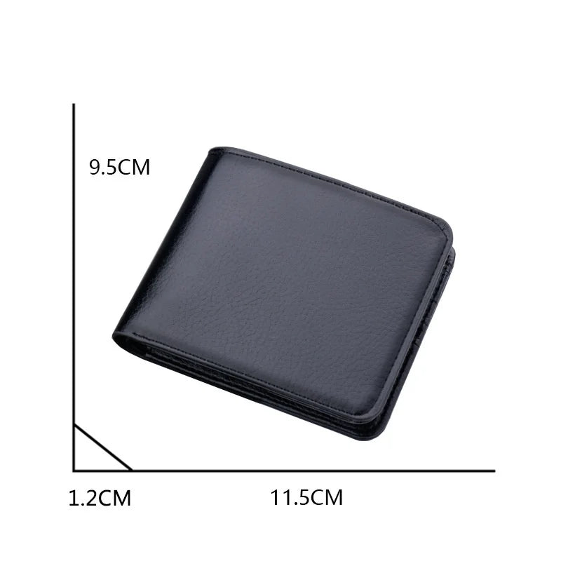 Men's Simple Trendy Style Short Wallet Unisex Business & Student Zipper Closure Can Hold Driver's License-Direct Manufacturer