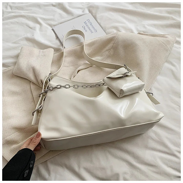 Premium Feeling Shoulder Underarm Bag 2024 New Women's Bags Fashion Chain Two Pieces High Quality Large Capacity Cross-Body Bag