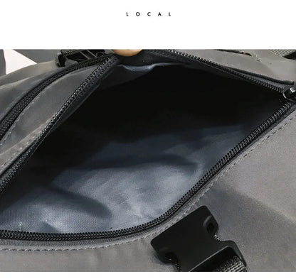 Wholesale Nylon Ladies Fashion Bag Pure Color Handbags for Women Zipper Crossbody Bag Men