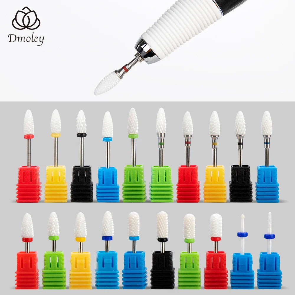 Electric Ceramic Nail Drill Bits for Manicure Pedicure