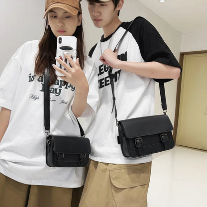 2025 Fashion Sling Bag All Seasons PU Leather Bag Crossbody Men's  New Trendy Brand Messenger Designer Bags Tote
