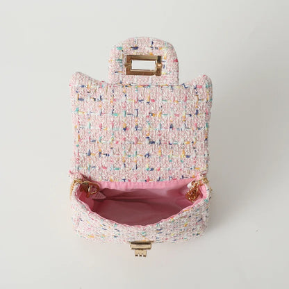 Well-Designed Princess Cute Baby Fashion Pearl Handbag Fashionable Kids Girls Mini Storage Bag Polyester PU Zipper Handbag