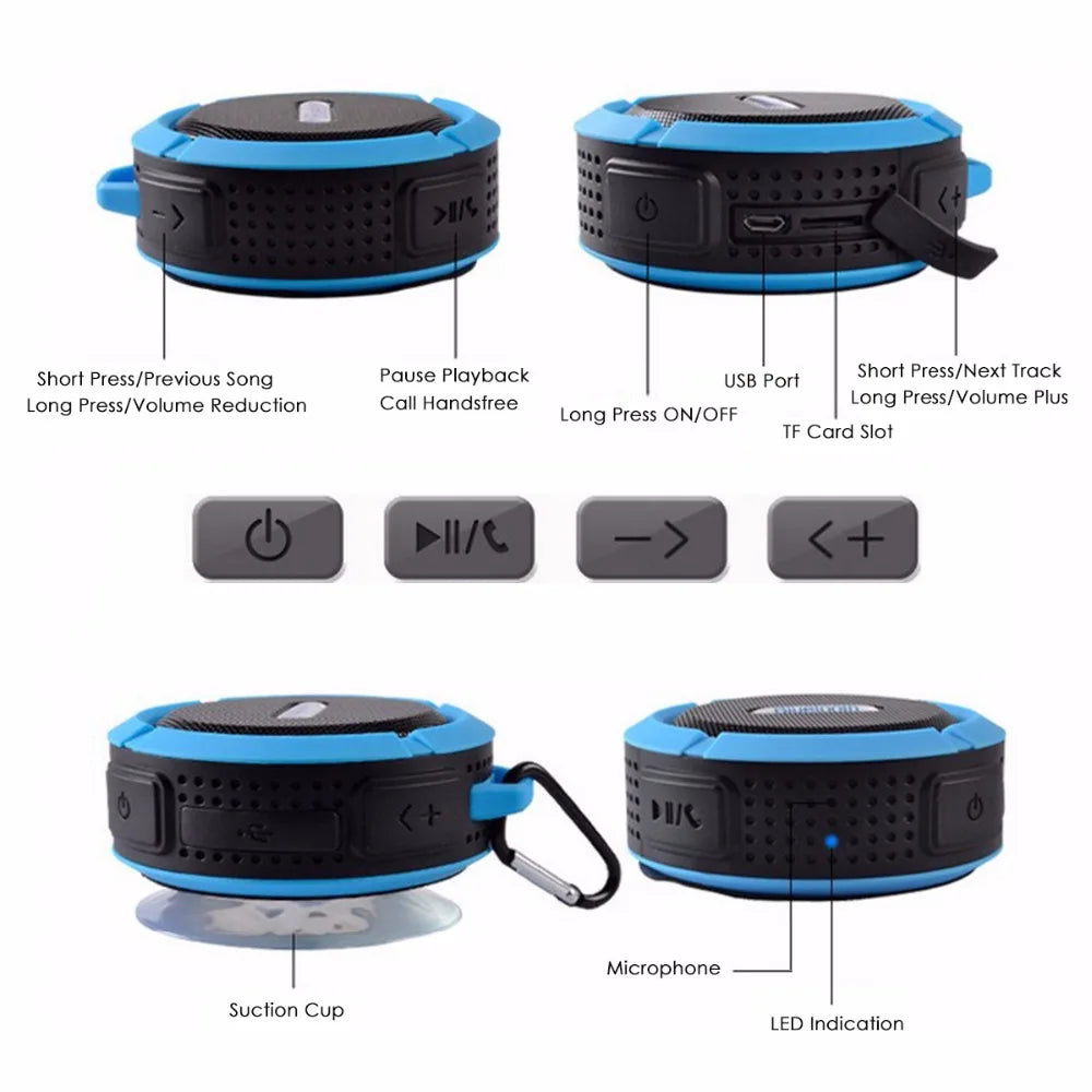 Portable Waterproof Bluetooth Speaker