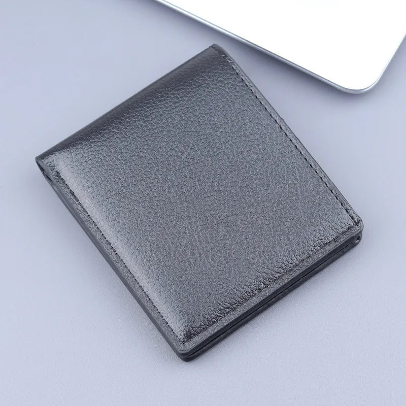 Men's Simple Trendy Style Short Wallet Unisex Business & Student Zipper Closure Can Hold Driver's License-Direct Manufacturer