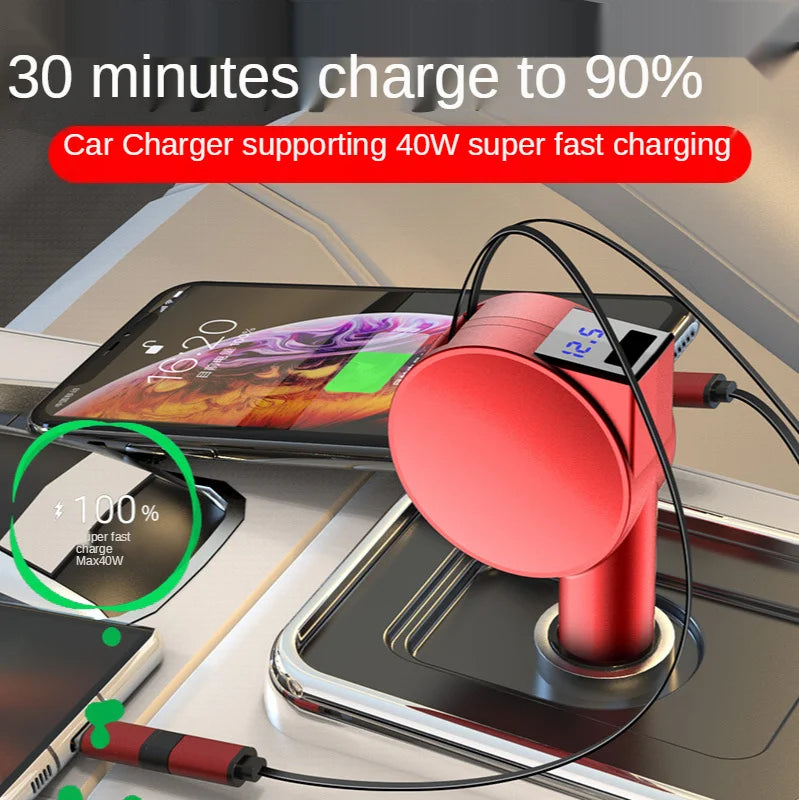 3-in-1 Car Charger 60W Super Fast Charger