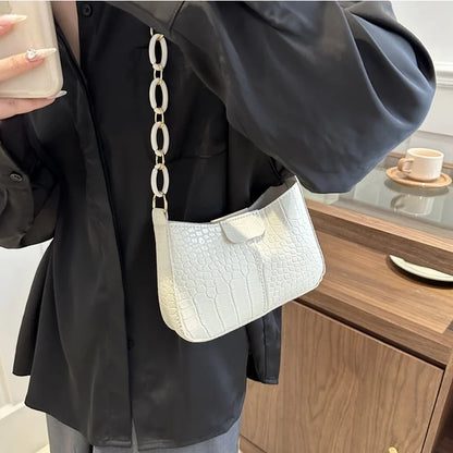New Patchwork Women's Handbags Wholesale Fashion Simple Trend Shoulder Bag Handbag Chain Small Shoulder Bag Woman