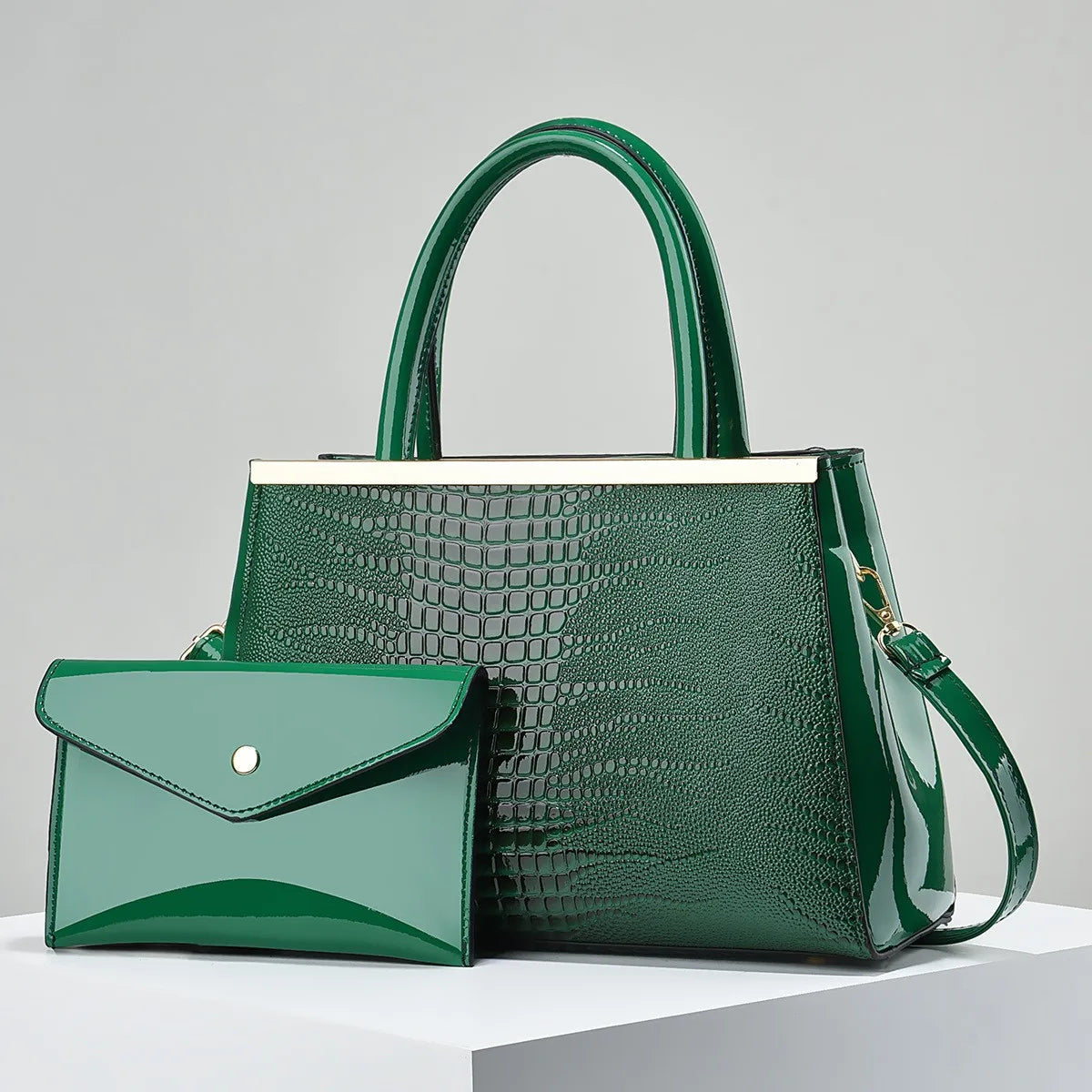 2024 Luxury PU Leather Tote Bag for Women High Quality Water Resistant Zipper Closure Branded Handbag for Fashionable Use