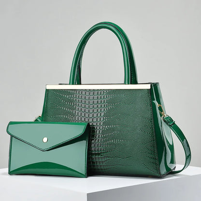 2024 Luxury PU Leather Tote Bag for Women High Quality Water Resistant Zipper Closure Branded Handbag for Fashionable Use