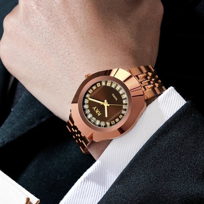 2024 New Creative Coffee Luxury Quartz Men Women Watches Waterproof
