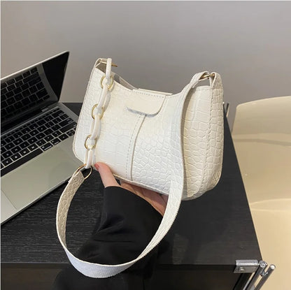New Patchwork Women's Handbags Wholesale Fashion Simple Trend Shoulder Bag Handbag Chain Small Shoulder Bag Woman