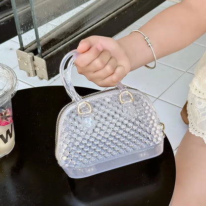 Candy Pure Color Mini PU Handbags Cute and Playful Checkered Crossbody Bag Colorful Chain Fashion Bags for Women