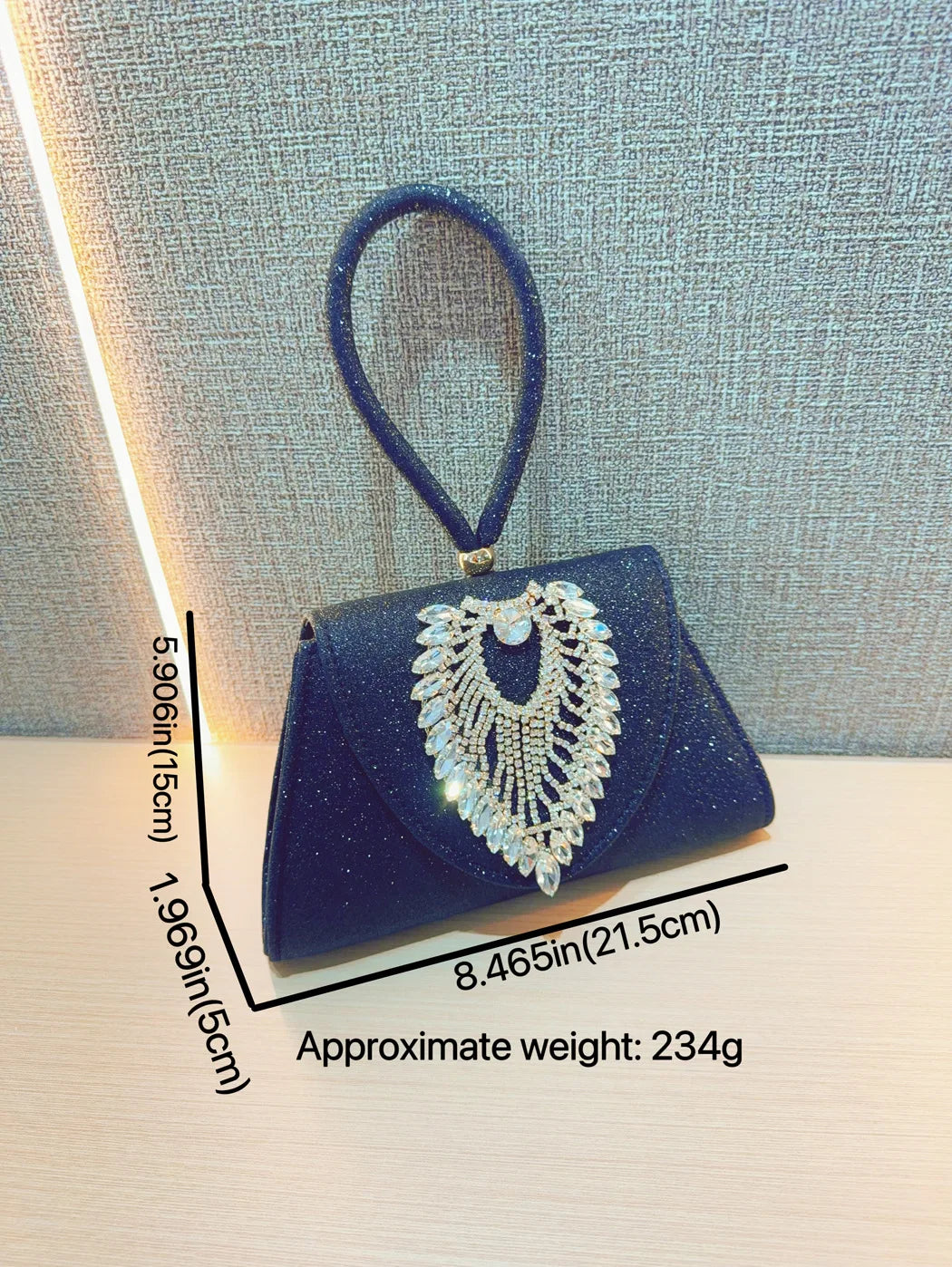 High Quality Evening Bag Sparkly Purses for Women Glitter Rhinestone Party Handbags Chain Prom Purse Dressy Clutch Bags