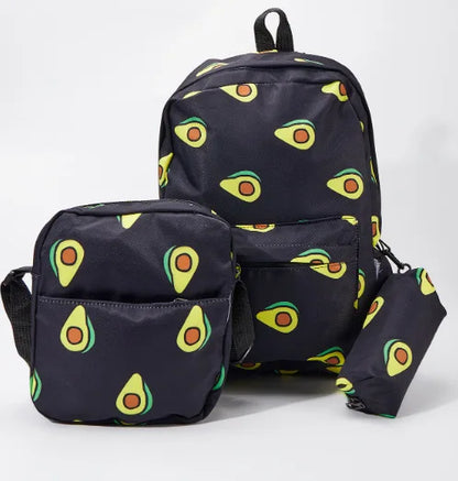 High Quality Unisex Laptop Backpack Cartoon Pattern Multi-Pockets Office Computer Bag for Students Zipper Closure Travel Bags