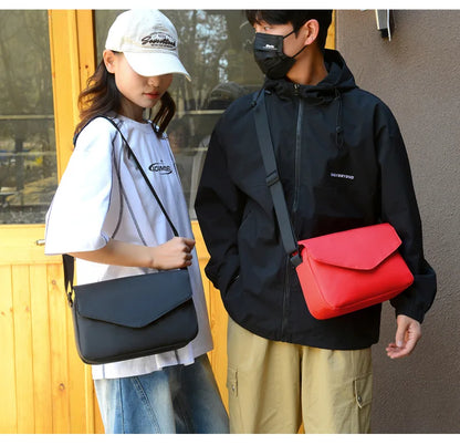 2025 Korean Version of the Sling Shoulder Bag Couple Crossbody Bag Solid Color Leisure Simple Fashion Bags Wholesale Supplier