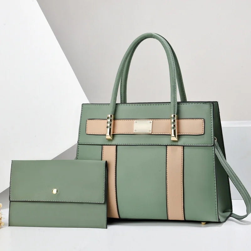 New Contrasting Color Simple and Versatile Women Bag Large-capacity Cross-body Parent-child Bag Handbags Designer Handbags Women