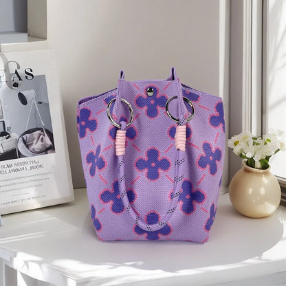 Wholesale Bags Fashion Single Shoulder Retro Embroidered Flower Bag Handbags for Women Luxury Designer Button Polyester Bag