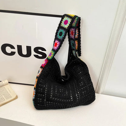 2025 New Summer Beach Tote Open Bags square Fashion Durable Party Shopping Date Hippie Bags Polyester Branded Designer Bag