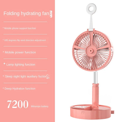 Electric USB rechargeable Multifunctional Folding Fan