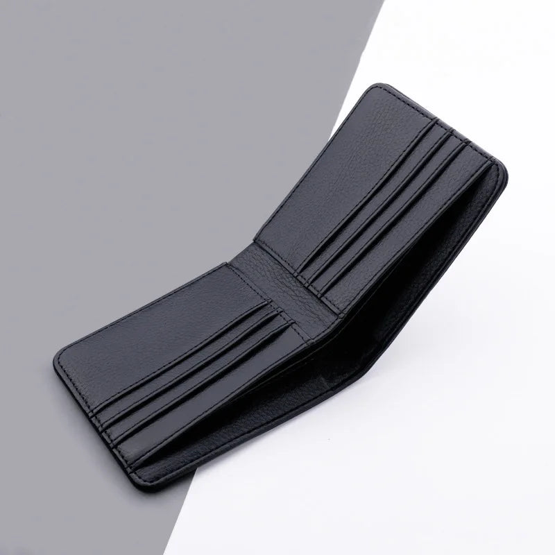 Men's Simple Trendy Style Short Wallet Unisex Business & Student Zipper Closure Can Hold Driver's License-Direct Manufacturer