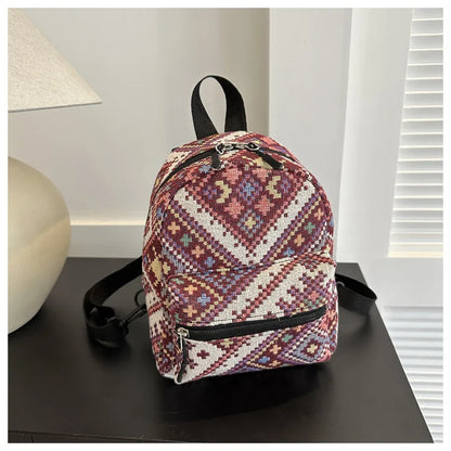 Fashion Simple National Wind Backpack New Trend Single Shoulder Crossbody Backpack Bags for Women College