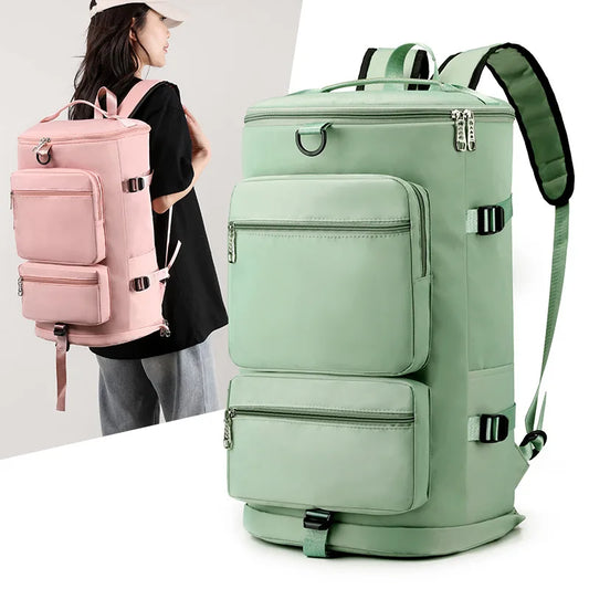 New Style Multi-purpose Travel Bags Large Capacity Dry and Wet Separation Fitness Bag  Travel Backpack Luggage Gym Handbags