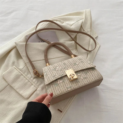 Simple Fashion Lady Bag for Women 2025 Style  Casual Western Style Shoulder Lock Hread Sewing Thread Women Purses and Handbags