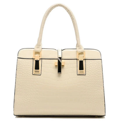 High Quality Shoulder Bags Unique Vintage PU Purse Korea Hand Bag Patent Leather Crocodile Leather Handbags for Women