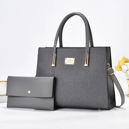 Online Wholesale Supplier Fashion Single Shoulder Canvas Crossbody Bag 2 in 1 Ladies Handbags Womens Purses and Handbags