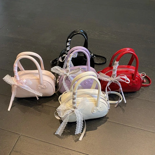 Large Capacity Women's PU Handbag Fashionable Texture Small Square Zipper Waterproof Button Chains Portable Cross-Body Strap