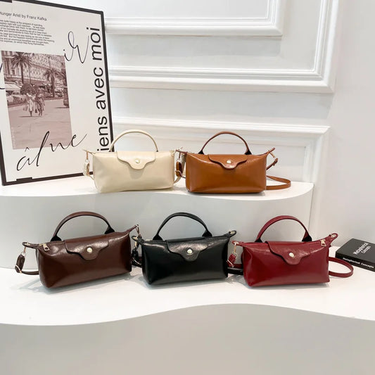 Stylish Mini Handheld Small Square Bag Cute PU Single Shoulder Crossbody Bag Minimalist Pure Color Fashion Bags for Women