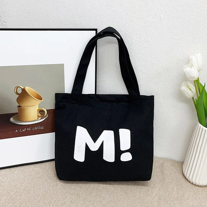 Women's New Style Large Capacity Canvas Tote Bag with Zipper Closure Durable Supermarket Shopping Shoulder Handbag