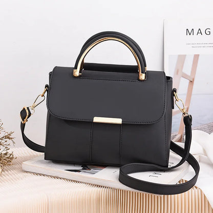 Korean 2024 New Fashion Large Capacity Womens Leather Tote Bag Simple Popular Bags High Quality Pu Cross-body Shoulder Bags