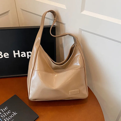 Classic Retro High-End Women's Designer Shoulder Bag Large Capacity Zipper Cross-Border Direct Source PU Material Large Capacity