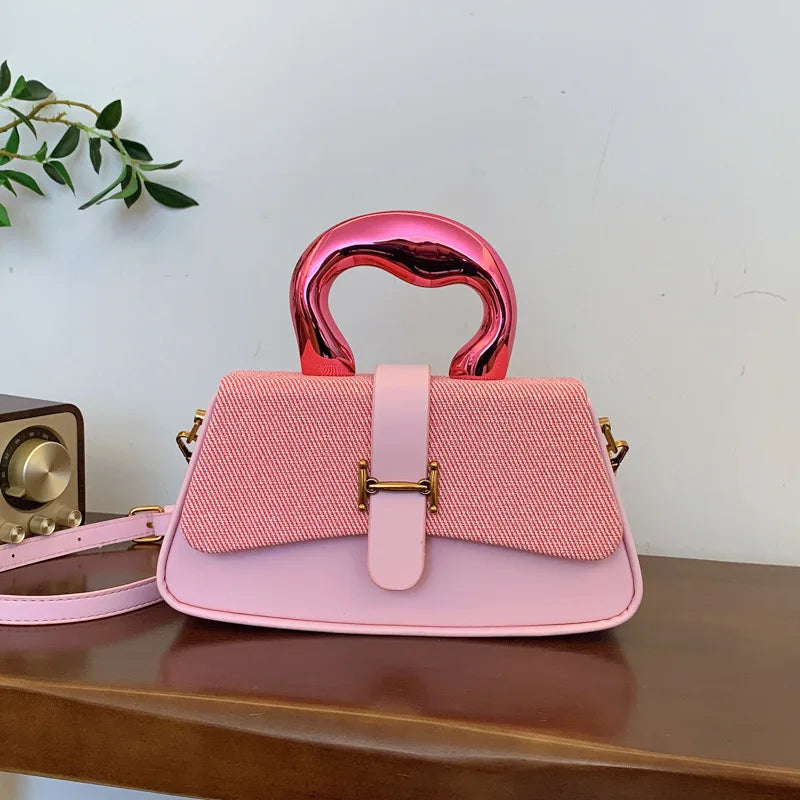 2025 Trendy Women Handbag Customized Logo Pu Leather Shoulder Flap Bag Ladies Designer Pu Leather Crossbody Bag