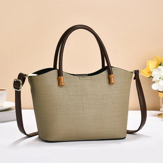 Womens Bags Luxury PU Zipper Large Capacity Shoulder Designer Bags Tote Zipper Fashion Womens Bags Luxury for Women
