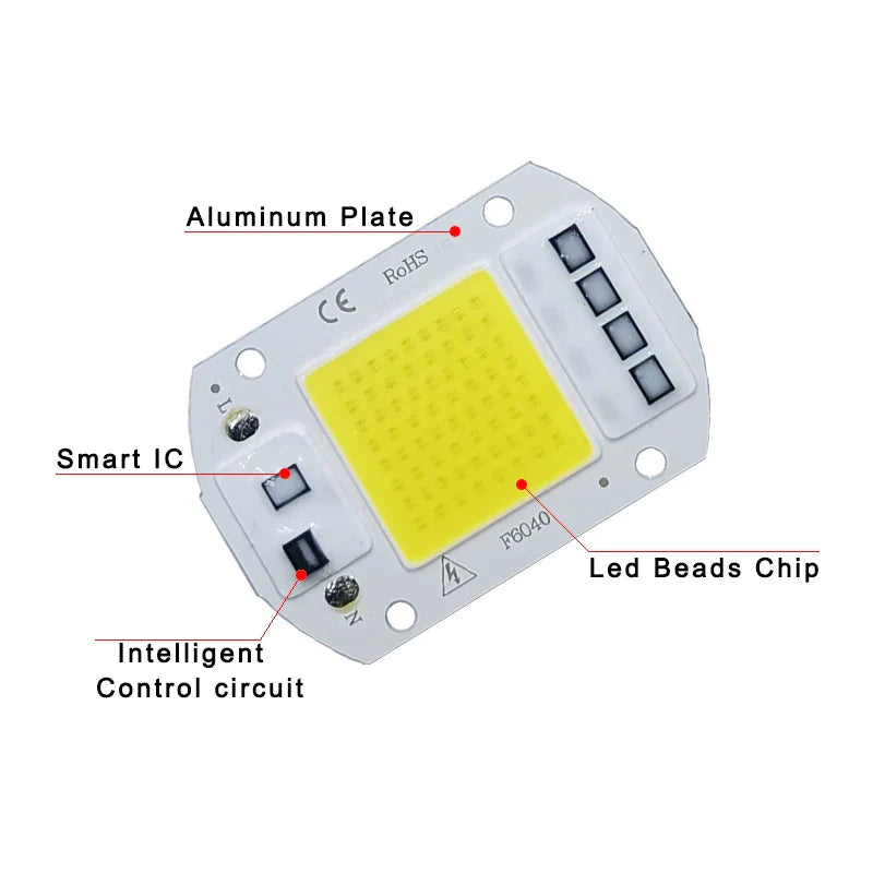 LED Chip COB lamp 10W 20W 30W 50W AC 220V 240V